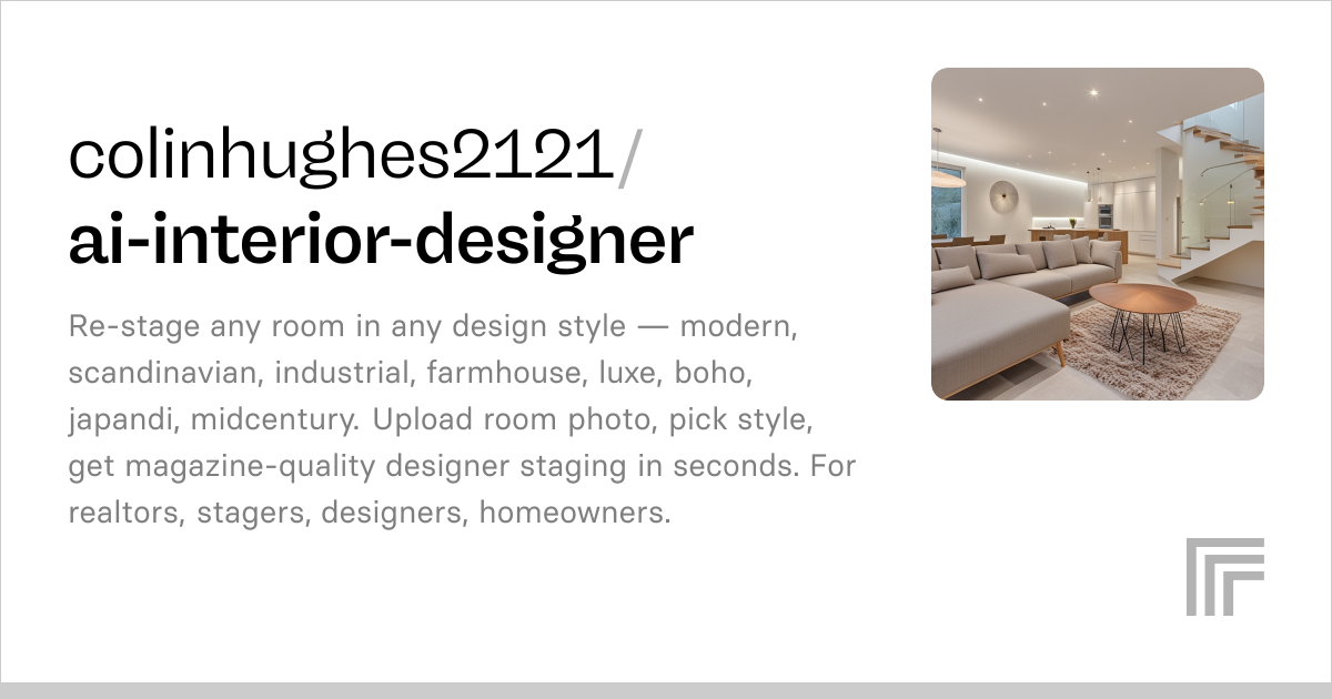 colinhughes2121/ai-interior-designer | Run with an API on Replicate