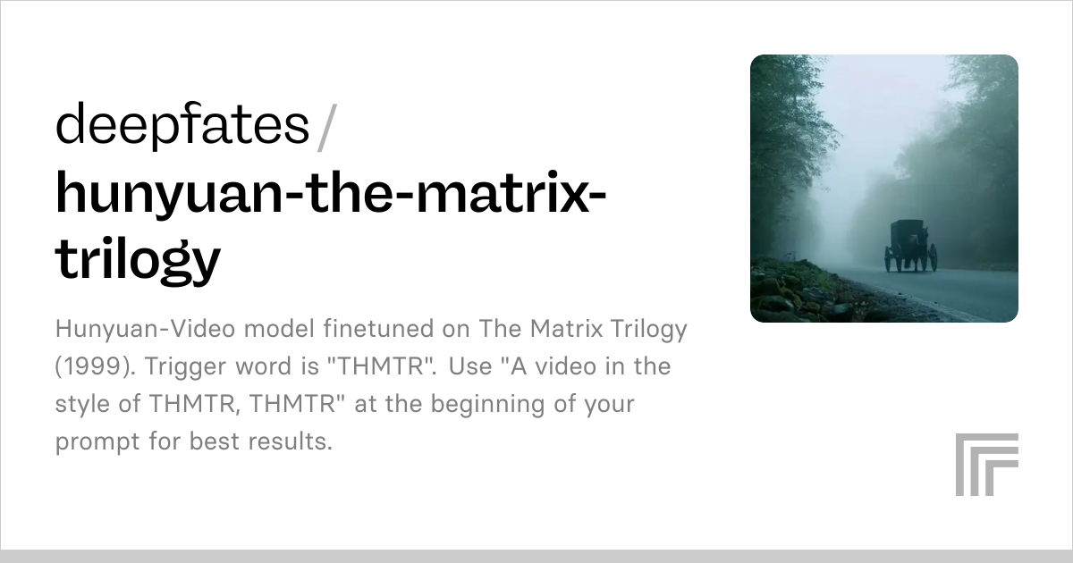 deepfates/hunyuan-the-matrix-trilogy | Run with an API on Replicate
