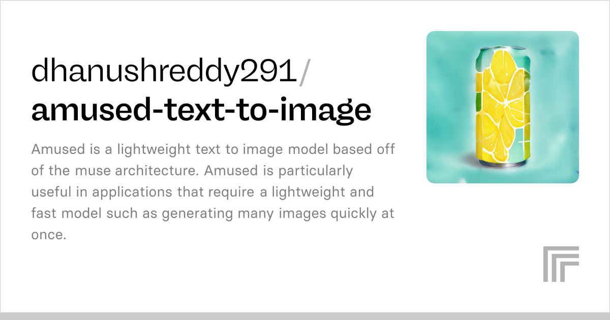 dhanushreddy291/amused-text-to-image | Run with an API on Replicate