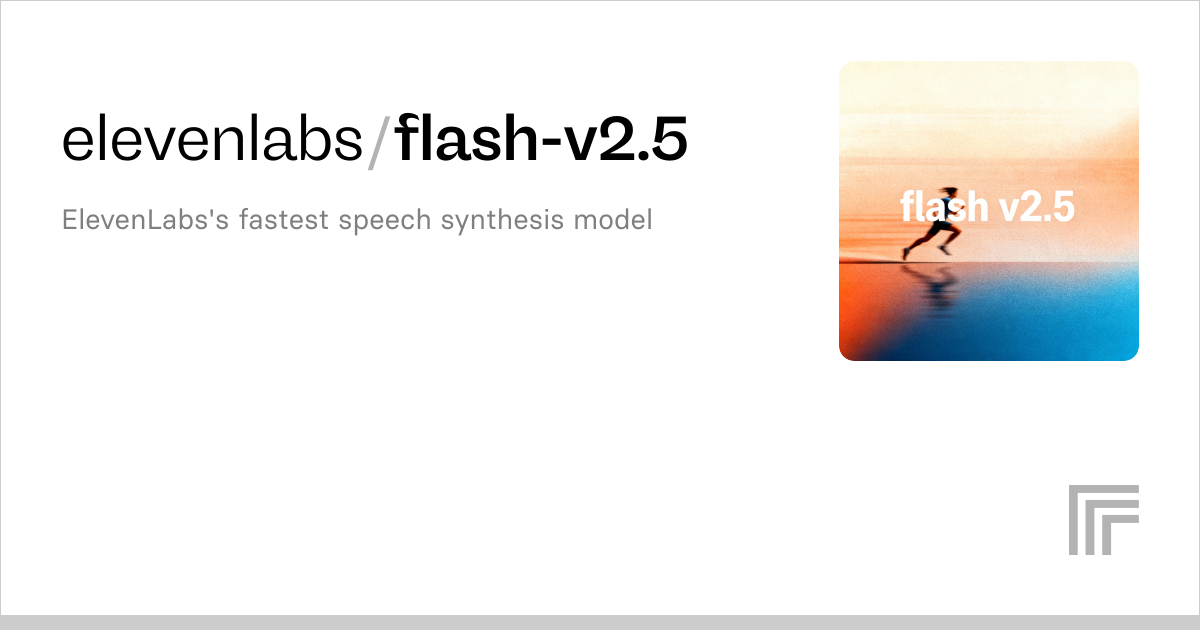 ElevenLabs Flash v2.5 text to speech API | Replicate