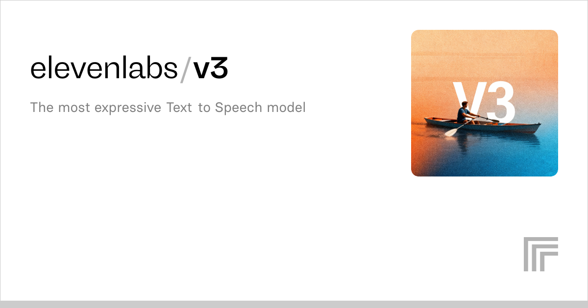 Elevenlabs v3 | Replicate