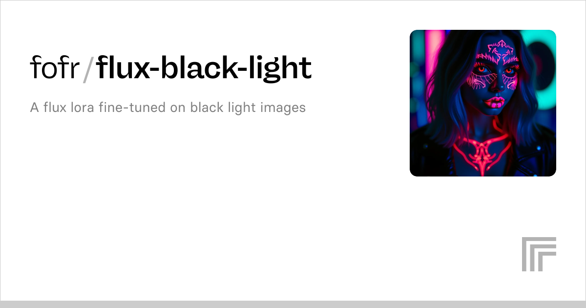 Examples – fofr/flux-black-light | Replicate