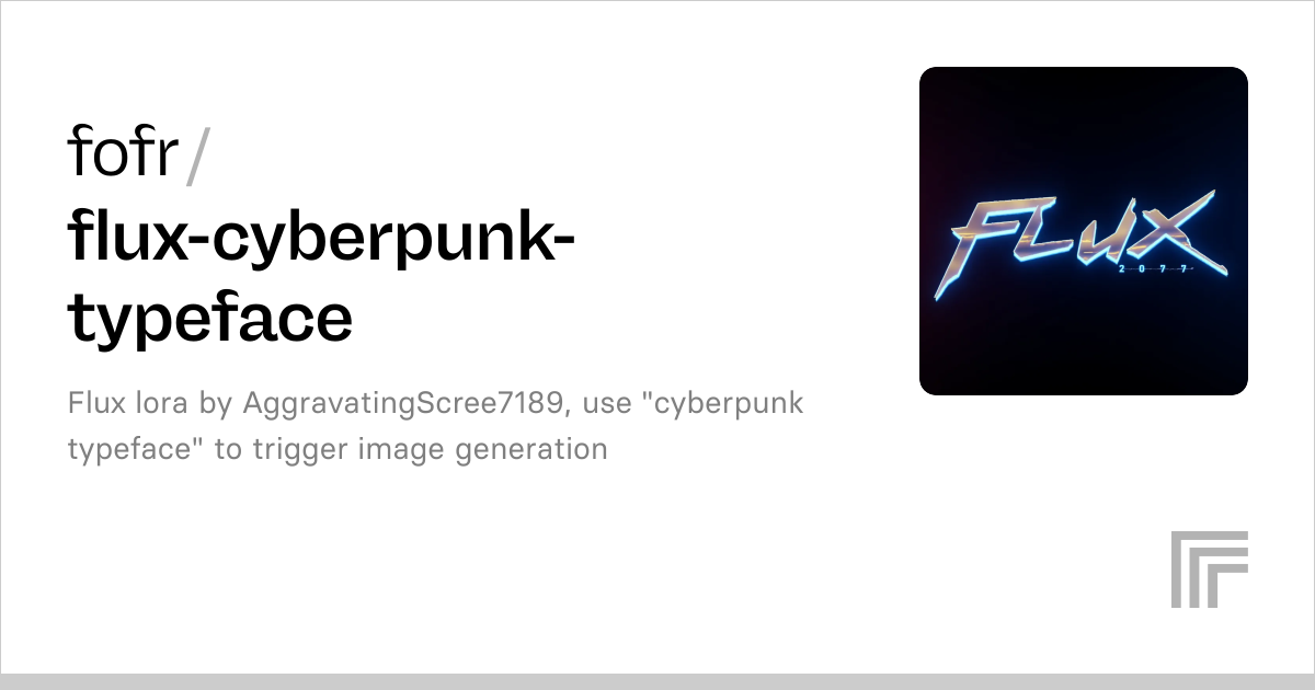 fofr/flux-cyberpunk-typeface | Run with an API on Replicate