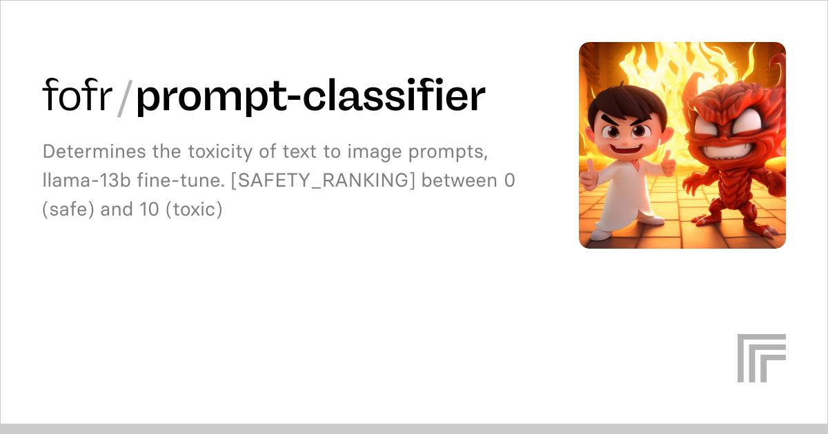 fofr/prompt-classifier | Run with an API on Replicate