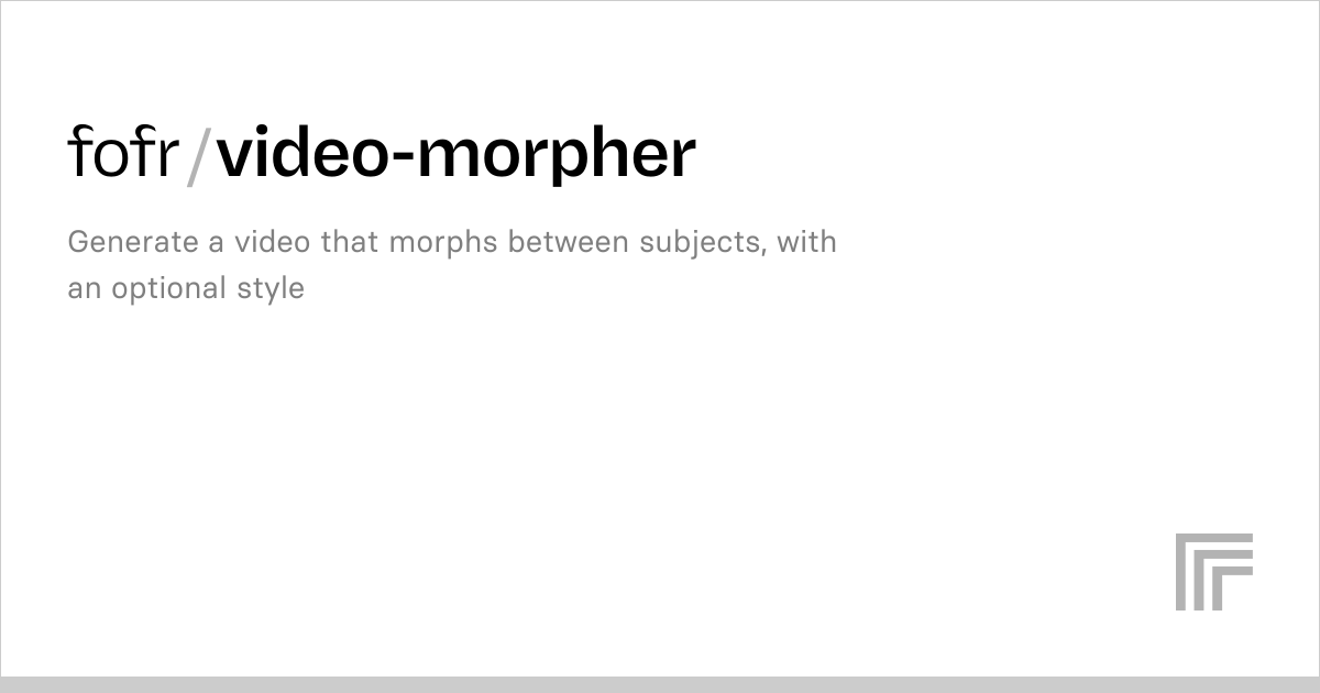 Examples – fofr/video-morpher | Replicate