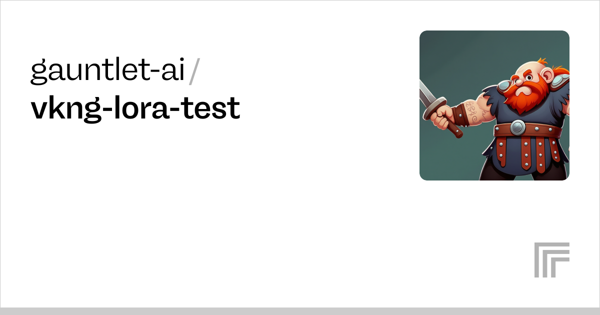 gauntlet-ai/vkng-lora-test | Run with an API on Replicate