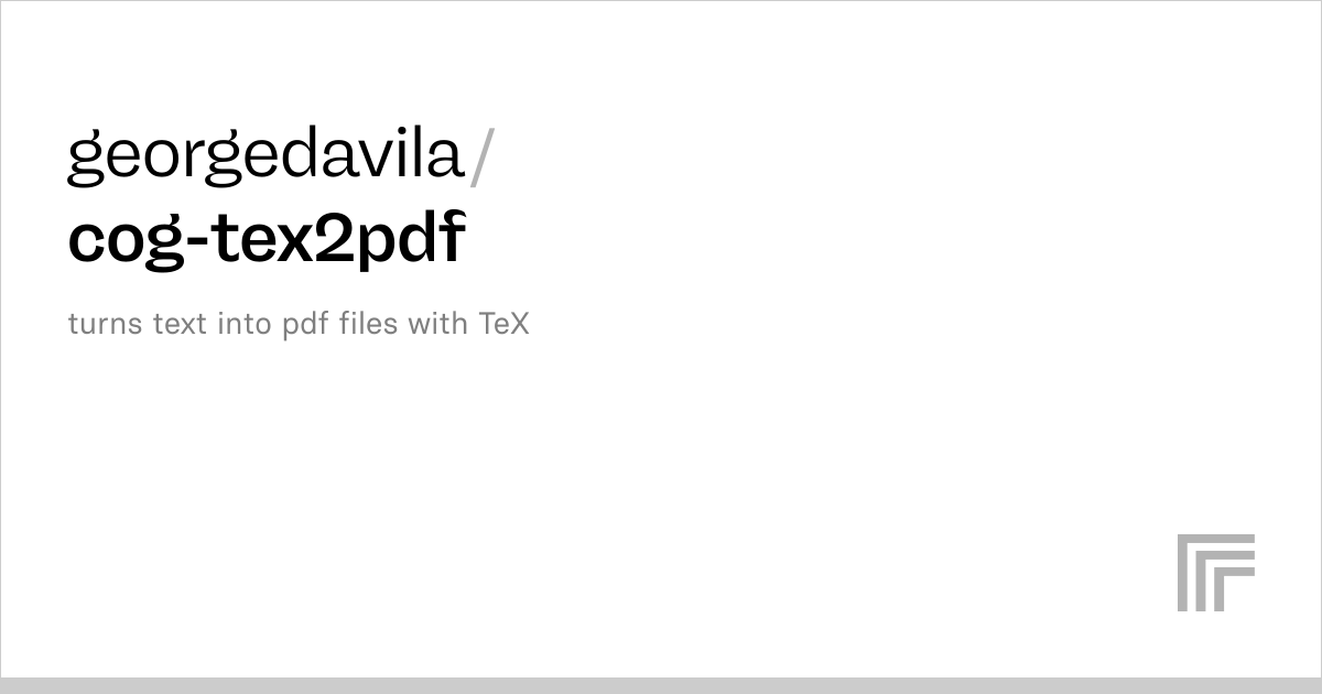 georgedavila/cog-tex2pdf | Run with an API on Replicate
