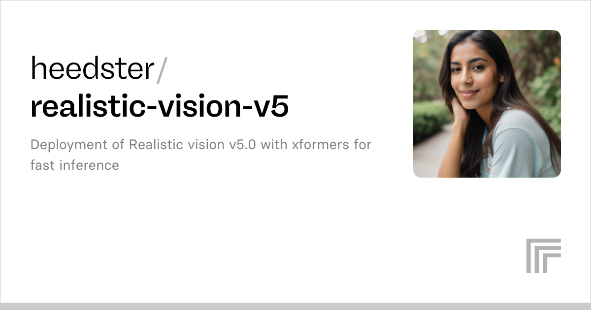 heedster/realistic-vision-v5 | Run with an API on Replicate
