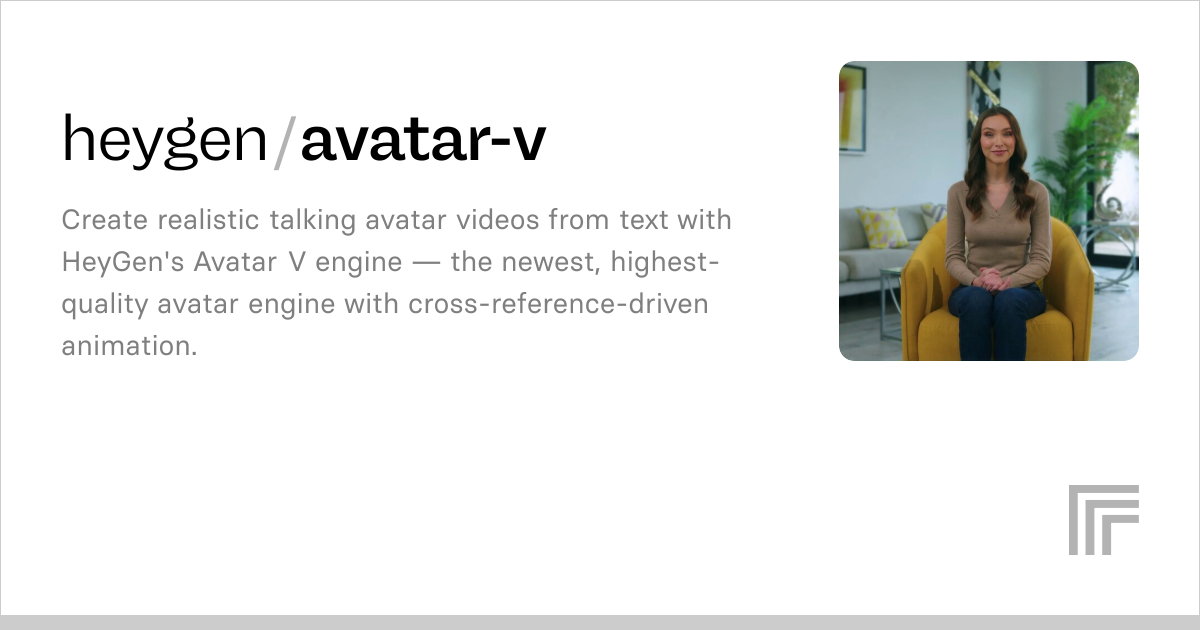 HeyGen Avatar V | AI Avatar Video Generation API