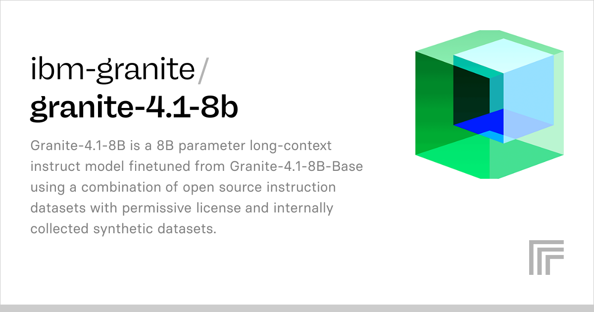 Granite 4.1 8B by IBM | Run on Replicate