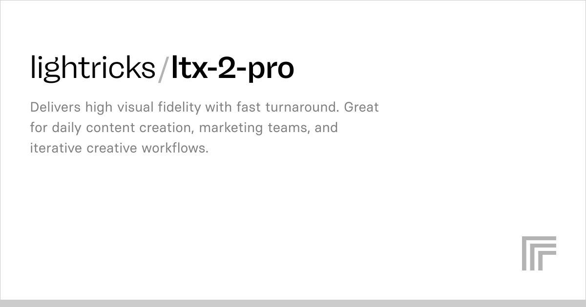 Lightricks Ltx 2 Pro Api Reference
