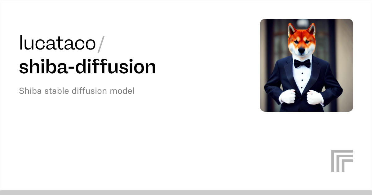 lucataco/shiba-diffusion | Run with an API on Replicate