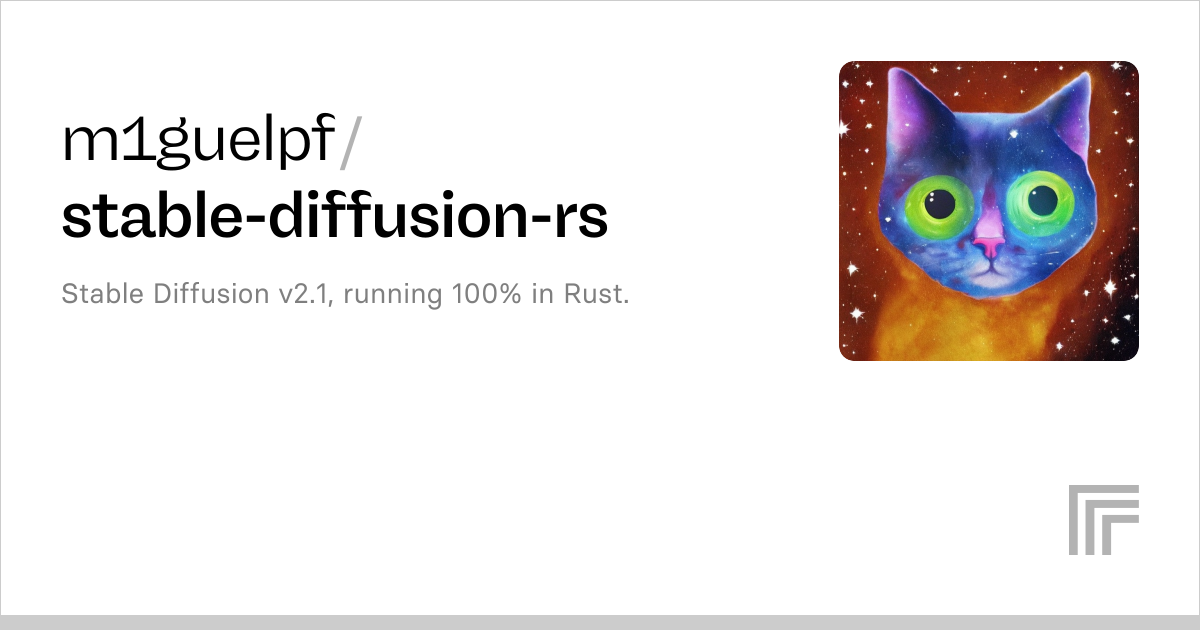 m1guelpf/stable-diffusion-rs | Run with an API on Replicate