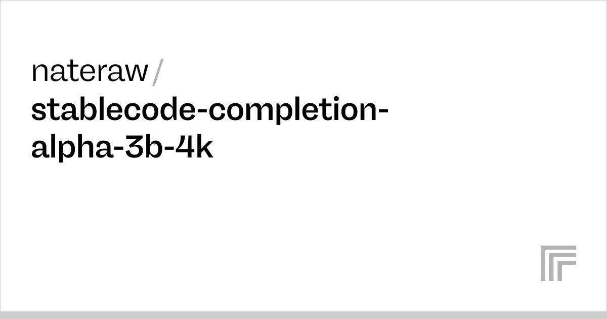 Examples – nateraw/stablecode-completion-alpha-3b-4k | Replicate