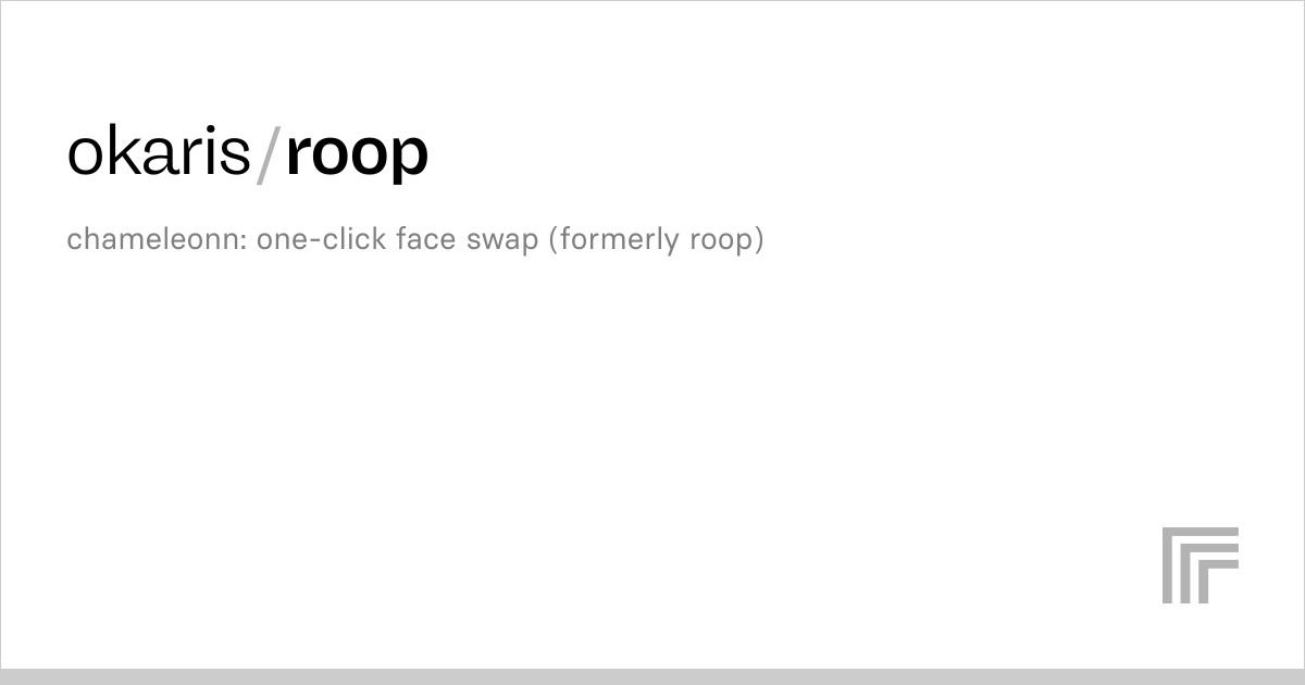 okaris/roop | Run with an API on Replicate