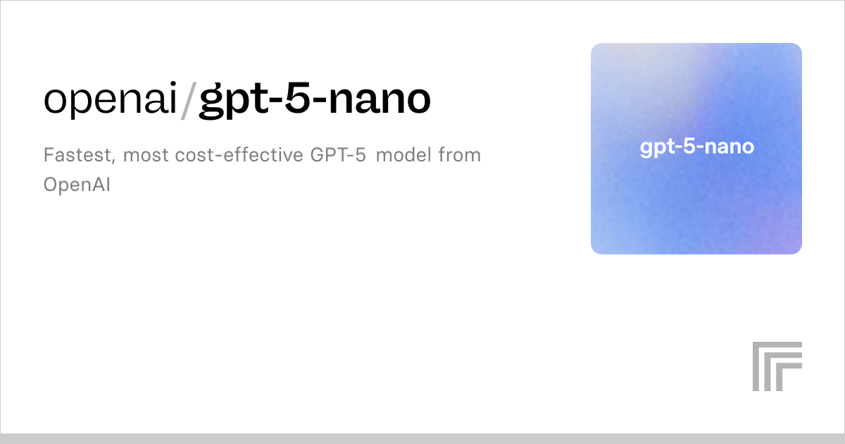 OpenAI GPT-5-nano