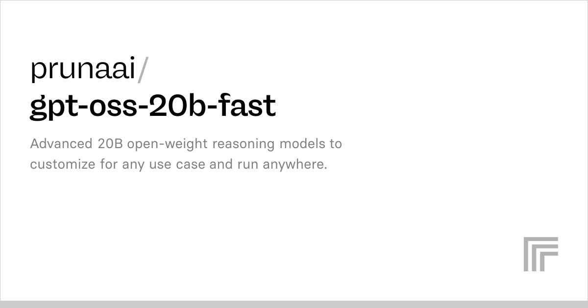 Examples – prunaai/gpt-oss-20b-fast | Replicate