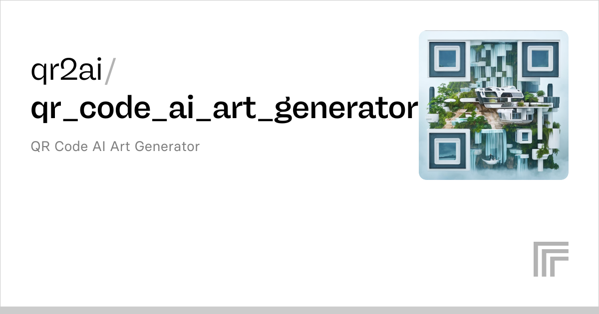 qr2ai/qr_code_ai_art_generator | Run with an API on Replicate