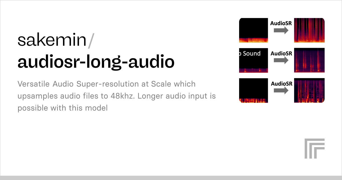 Examples – sakemin/audiosr-long-audio | Replicate