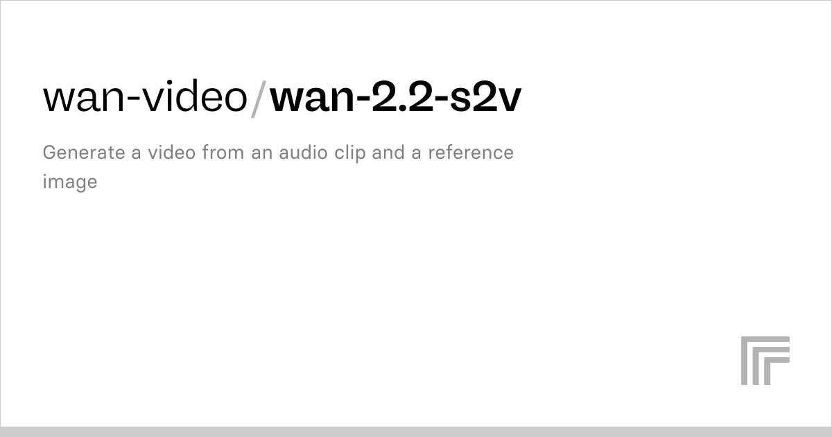 Wan 2.2 Speech to Video | Audio-Driven Video API