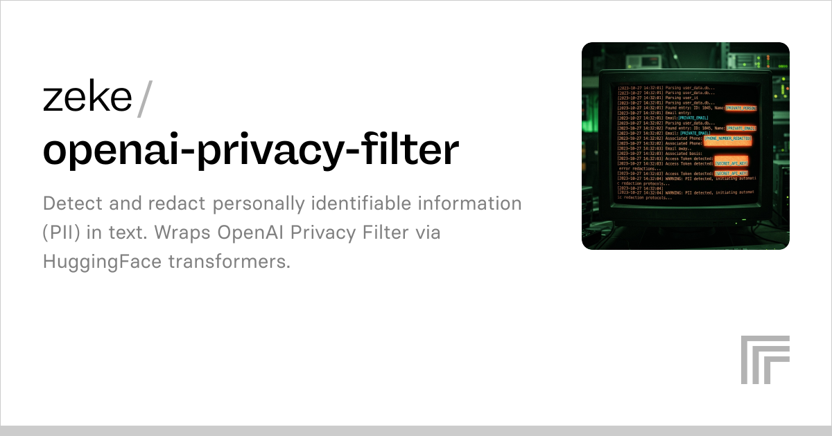 zeke/openai-privacy-filter | Run with an API on Replicate